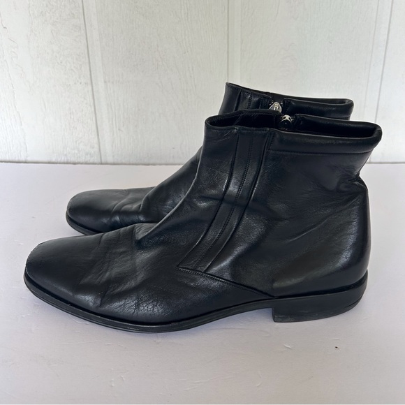 BRUNO MAGLI RASPINO BLACK LEATHER BOOTS MEN SIZE 10.5 - Picture 4 of 16